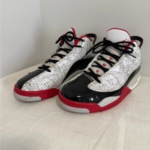 Nike Air Jordan Dud Zero Men’s sneakers white and red lace up size 9